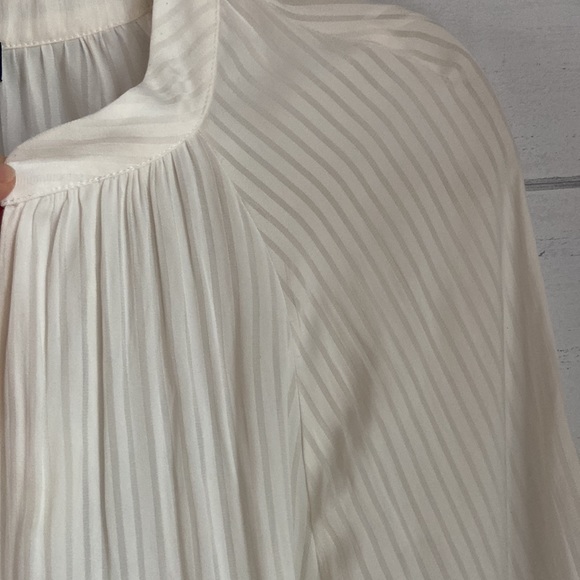 1.STATE satin sheer Neutral Button down shirts - Picture 5 of 9